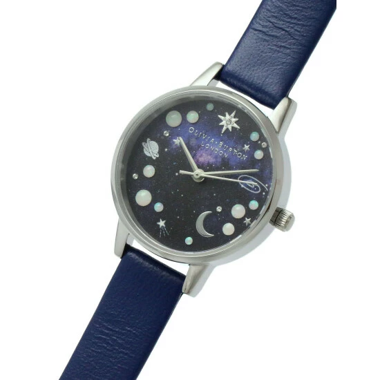 Olivia Burton Celestial Blue Leather Watch Women 4 Olivia Burton Celestial Blue Leather Watch Women - Image 2