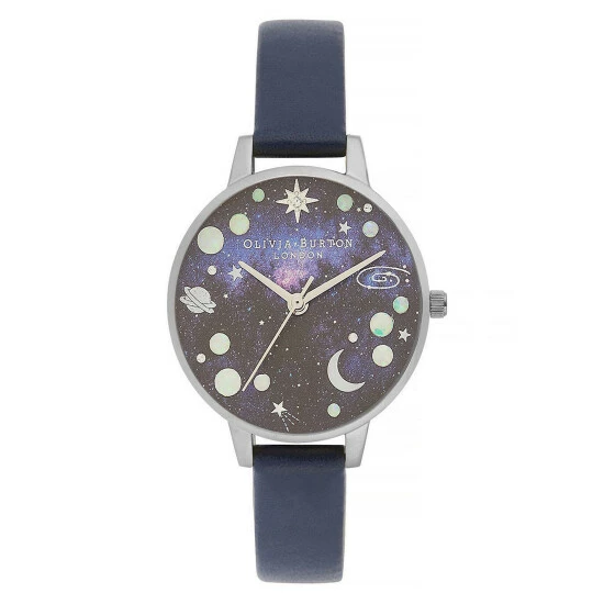 Olivia Burton Celestial Blue Leather Watch Women 5 Olivia Burton Celestial Blue Leather Watch Women - Image 3