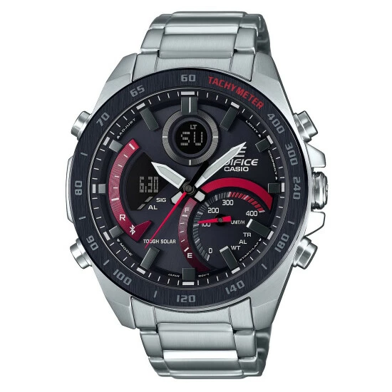 Casio Edifice Combination Solar Stainless Steel Watch Men Black Mix 7 Casio Edifice Combination Solar Stainless Steel Watch Men Black Mix - Image 5