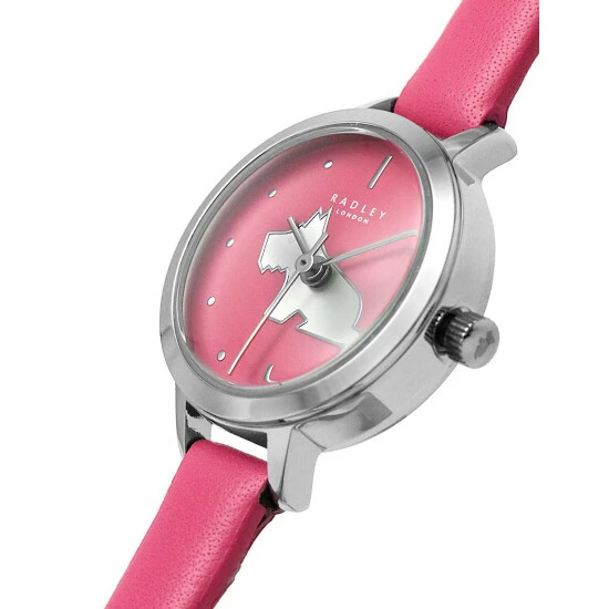 Radley Pink Leather Analogue Quartz Watch Women Pink Mix 4 Radley Pink Leather Analogue Quartz Watch Women Pink Mix - Image 2
