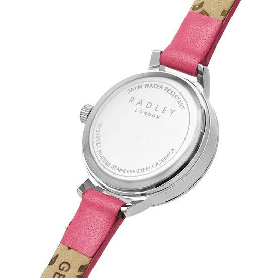 Radley Pink Leather Analogue Quartz Watch Women Pink Mix 6 Radley Pink Leather Analogue Quartz Watch Women Pink Mix - Image 4