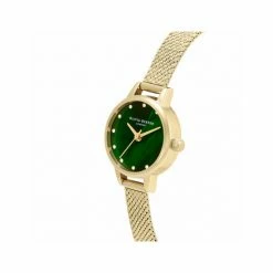 Olivia Burton Gold Stainless Steel Watch Women Green