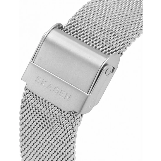 Skagen Signatur Classic Mesh Stainless Steel Watch Women Silver 7 Skagen Signatur Classic Mesh Stainless Steel Watch Women Silver - Image 5