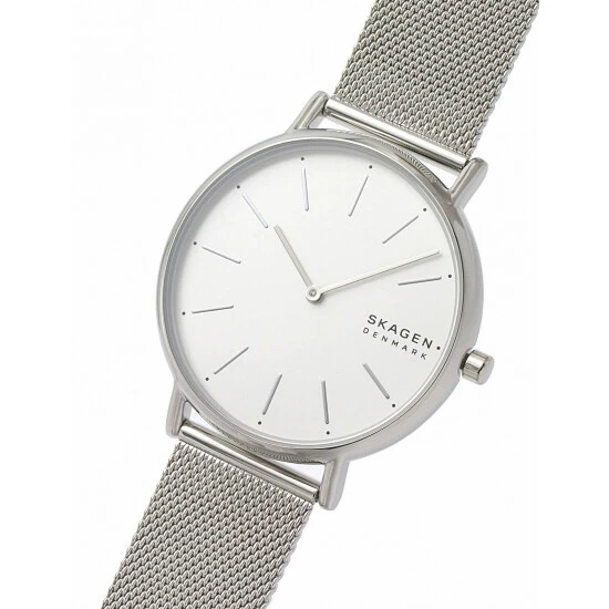 Skagen Signatur Classic Mesh Stainless Steel Watch Women Silver 9 Skagen Signatur Classic Mesh Stainless Steel Watch Women Silver - Image 7