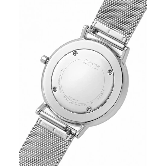 Skagen Signatur Classic Mesh Stainless Steel Watch Women Silver 10 Skagen Signatur Classic Mesh Stainless Steel Watch Women Silver - Image 8
