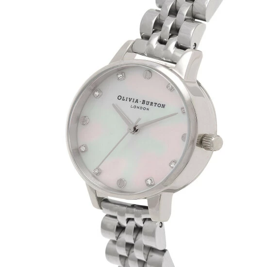 Olivia Burton Mother Of Pearl Silver Quartz Watch Women 3 Olivia Burton Mother Of Pearl Silver Quartz Watch Women