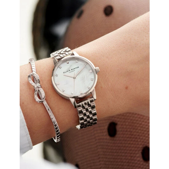 Olivia Burton Mother Of Pearl Silver Quartz Watch Women 4 Olivia Burton Mother Of Pearl Silver Quartz Watch Women - Image 2