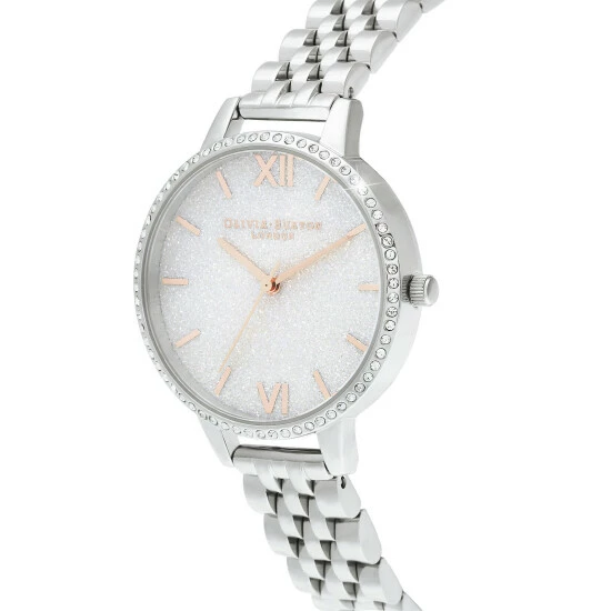 Olivia Burton Abstract Florals Silver Quartz Watch Women Silver Mix 3 Olivia Burton Abstract Florals Silver Quartz Watch Women Silver Mix
