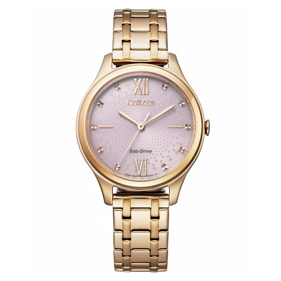 Citizen Eco-Drive Stainless Steel Watch Women Pink Mix 5 Citizen Eco-Drive Stainless Steel Watch Women Pink Mix - Image 3