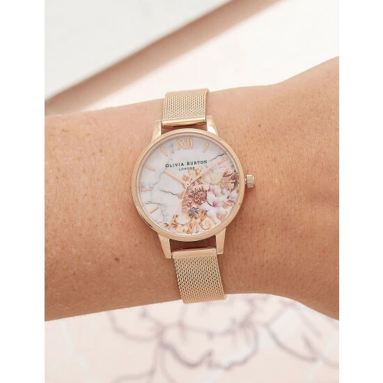 Olivia Burton Abstract Florals Rose Gold Quartz Watch Women Golden Rose 4 Olivia Burton Abstract Florals Rose Gold Quartz Watch Women Golden Rose - Image 2