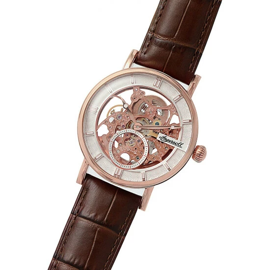 Ingersoll Herald Brown Leather Automatic Watch Men Dark Brown Mix 4 Ingersoll Herald Brown Leather Automatic Watch Men Dark Brown Mix - Image 2