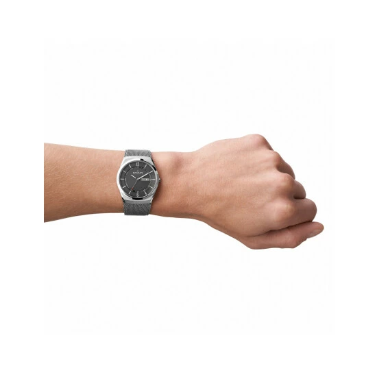 Skagen Melbye Silver Stainless Steel Watch Men Grey Mix 3 Skagen Melbye Silver Stainless Steel Watch Men Grey Mix