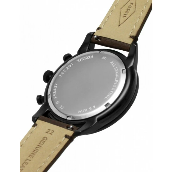 Fossil Townsman Brown Leather Automatic Watch Men Brown Mix 4 Fossil Townsman Brown Leather Automatic Watch Men Brown Mix - Image 2