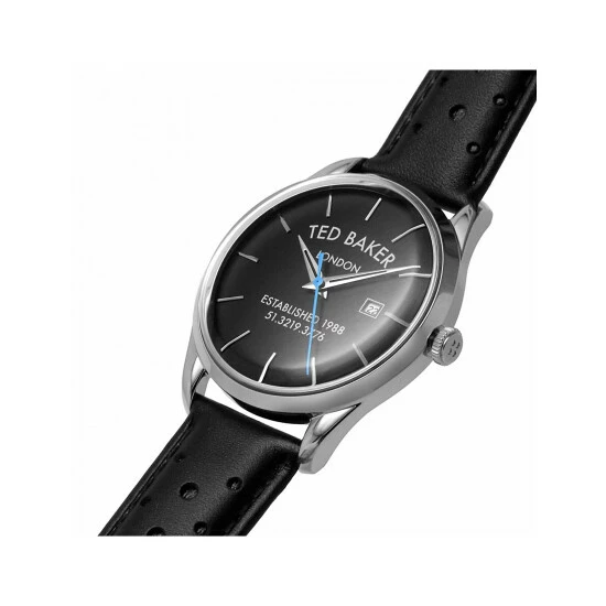 Ted Baker Leytonn Brogue Black Leather Watch Men 9 Ted Baker Leytonn Brogue Black Leather Watch Men - Image 7