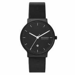 Skagen Anchor Black Leather Quartz Watch Men Black Mix -Casio Shop unnamed file 2213