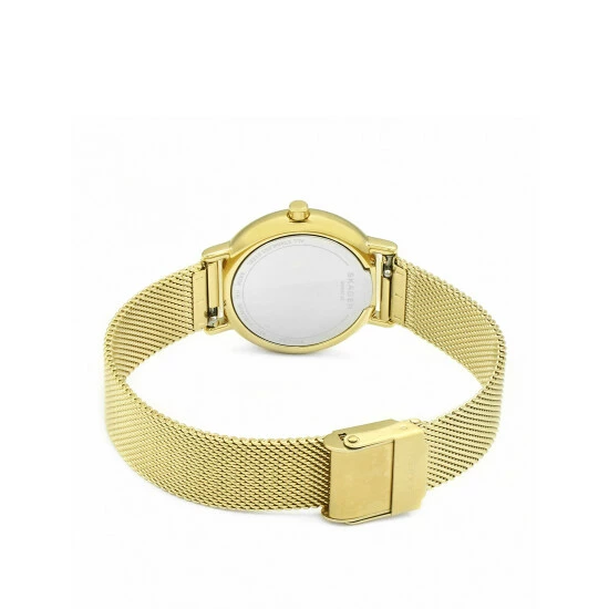Skagen Signatur Classic Mesh Bracelet Watch Women Gold Mix 2 Skagen Signatur Classic Mesh Bracelet Watch Women Gold Mix