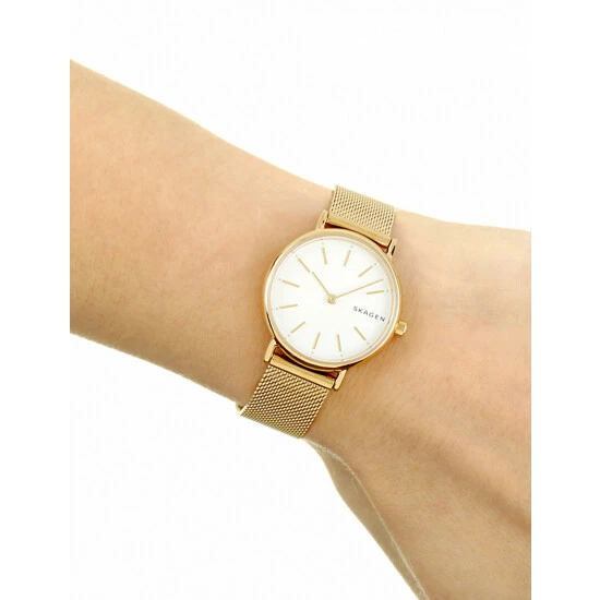 Skagen Signatur Classic Mesh Bracelet Watch Women Gold Mix 5 Skagen Signatur Classic Mesh Bracelet Watch Women Gold Mix - Image 4