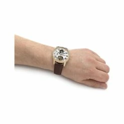 Ingersoll Riff Brown Leather Automatic Watch Men Brown Mix