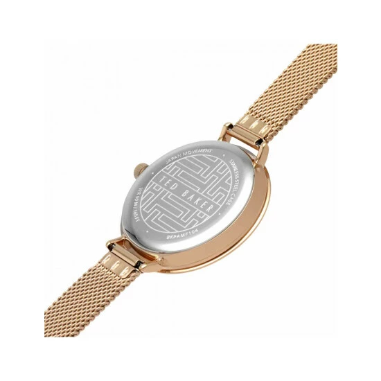 Ted Baker Ammy Floral Rose Gold Watch Women Black 6 Ted Baker Ammy Floral Rose Gold Watch Women Black - Image 4