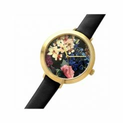 Ted Baker Ammy Floral Black Leather Watch Women Gold -Casio Shop unnamed file 258