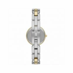 DKNY City Link Two Tone Watch Women Silver