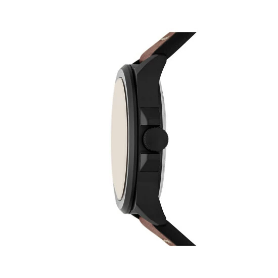 Fossil Bronson Brown Leather Watch Men Black 3 Fossil Bronson Brown Leather Watch Men Black