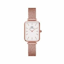 Daniel Wellington Quadro Rose Gold Watch Women White