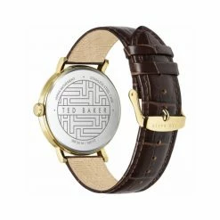 Ted Baker Phylipa Leather Watch Men Silver