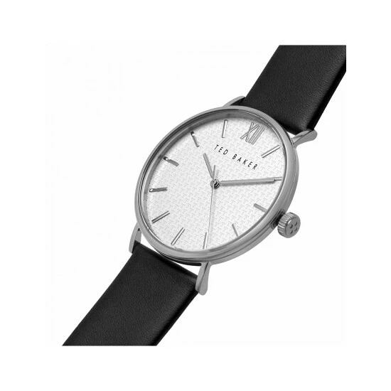 Ted Baker Phylipa Black Leather Watch Men White 9 Ted Baker Phylipa Black Leather Watch Men White - Image 7