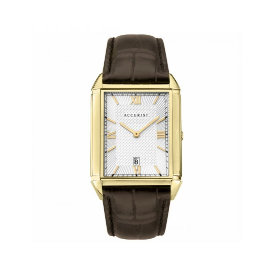 Accurist Brown Leather Watch Men Silver 13 Accurist Brown Leather Watch Men Silver - Image 11