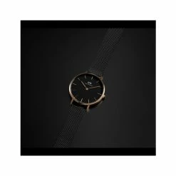 Daniel Wellington Petite Ashfield Black Stainless Steel Watch Women