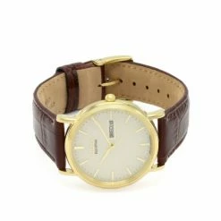 Citizen Citzen Eco-Drive Classic Brown Leather Watch Men Dark Brown Mix