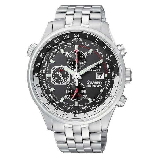 Citizen Red Arrows Eco-Drive Chronograph Stainless Steel Watch Men Black Mix 10 Citizen Red Arrows Eco-Drive Chronograph Stainless Steel Watch Men Black Mix - Image 8