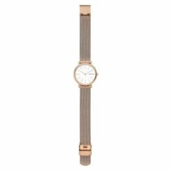 Skagen Signatur Classic Mesh Rose Gold Watch Women Gold Mix