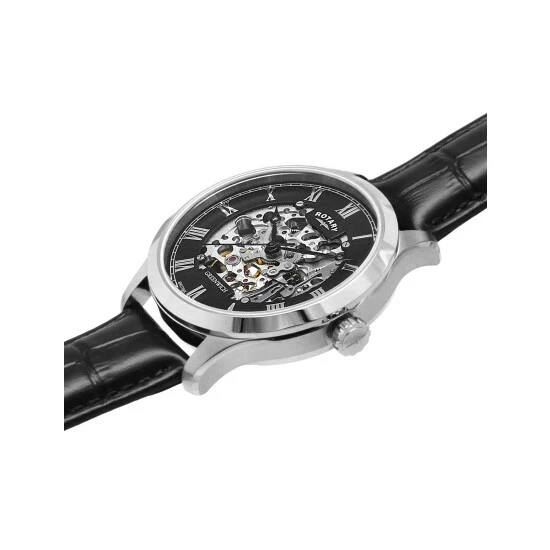 Rotary Greenwich Black Leather Automatic Watch Men Black Mix 4 Rotary Greenwich Black Leather Automatic Watch Men Black Mix - Image 2
