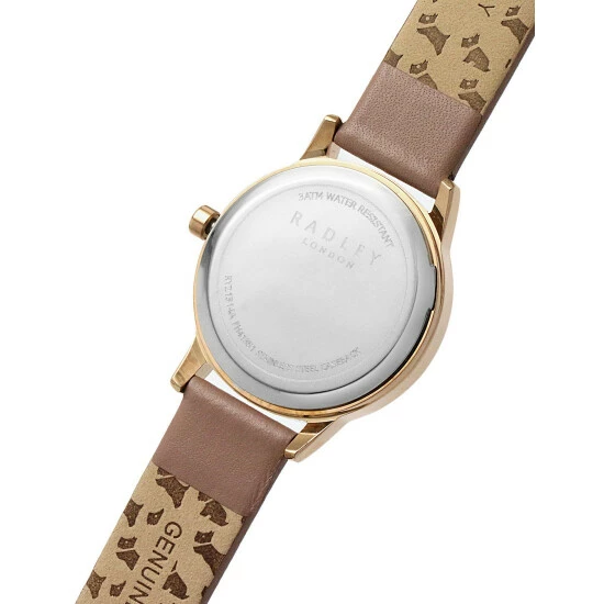 Radley Dog & Heart Print Leather Strap Watch Women Brown Mix 4 Radley Dog & Heart Print Leather Strap Watch Women Brown Mix - Image 2