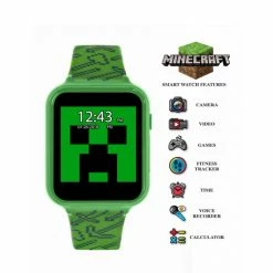 Character Minecraft Fitness Tracker Smartwatch Kids Green Mix
