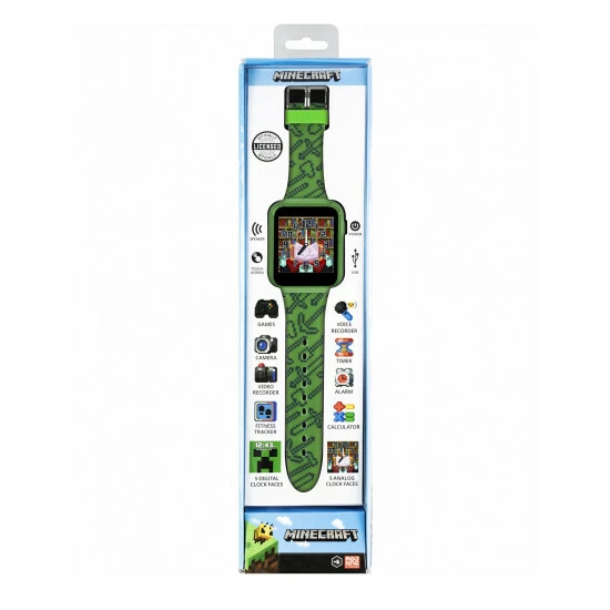 Character Minecraft Fitness Tracker Smartwatch Kids Green Mix 4 Character Minecraft Fitness Tracker Smartwatch Kids Green Mix - Image 2