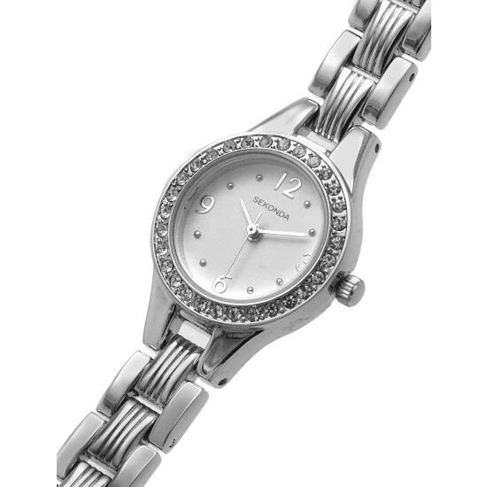 Sekonda Crystal Stone Watch Women Silver 4 Sekonda Crystal Stone Watch Women Silver - Image 2
