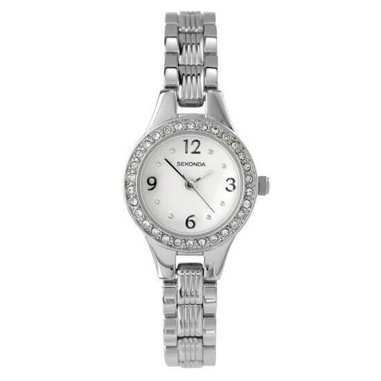 Sekonda Crystal Stone Watch Women Silver 5 Sekonda Crystal Stone Watch Women Silver - Image 3