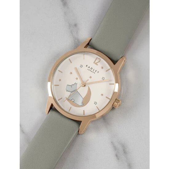 Radley Dog Motif Gold Plated Watch Women Grey Mix 3 Radley Dog Motif Gold Plated Watch Women Grey Mix
