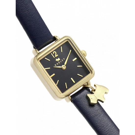 Radley Scottie Dog Charm Blue Leather Watch Women Dark Blue Mix 7 Radley Scottie Dog Charm Blue Leather Watch Women Dark Blue Mix - Image 5