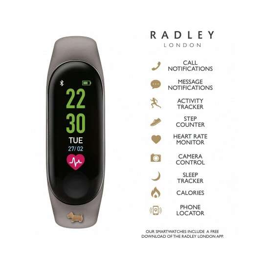 Radley Grey Activity Tracker Smartwatch Women Black Mix 7 Radley Grey Activity Tracker Smartwatch Women Black Mix - Image 5