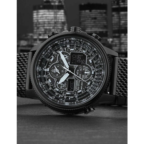 Citizen Navihawk World Time Stainless Steel Chronograph Watch Men Black Mix 8 Citizen Navihawk World Time Stainless Steel Chronograph Watch Men Black Mix - Image 6
