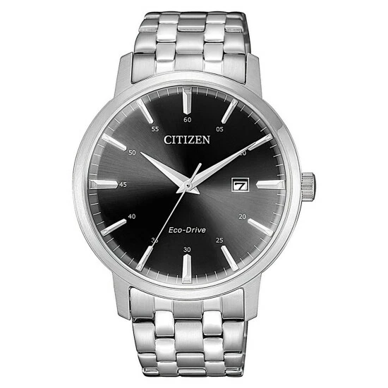 Citizen Three Hand Eco-Drive Stainless Steel Watch Men Black Mix 5 Citizen Three Hand Eco-Drive Stainless Steel Watch Men Black Mix - Image 3