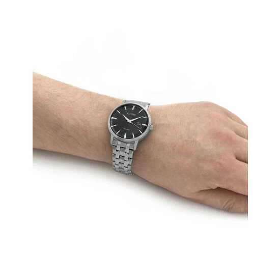 Citizen Three Hand Eco-Drive Stainless Steel Watch Men Black Mix 7 Citizen Three Hand Eco-Drive Stainless Steel Watch Men Black Mix - Image 5