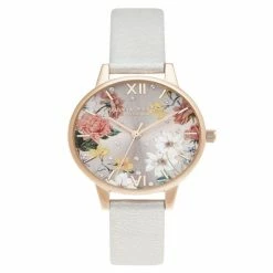 Olivia Burton Shimmer Pearl Leather Watch Women Golden Rose -Casio Shop unnamed file 834