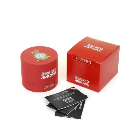 Citizen Red Arrows Eco-Drive Chronograph Leather Watch Men Black Mix 6 Citizen Red Arrows Eco-Drive Chronograph Leather Watch Men Black Mix - Image 4