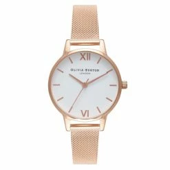 Olivia Burton Rose Gold Mesh Quartz Watch Women Golden Rose -Casio Shop unnamed file 851