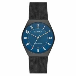 Skagen Grenen Black Stainless Steel Bracelet Solar Powered Watch Men Blue Mix -Casio Shop unnamed file 895